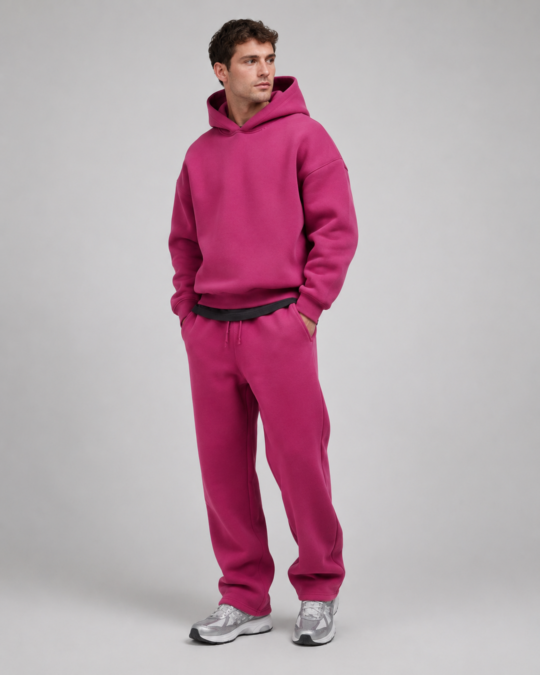 Men's Hoodie & Jogger Set - Soft Cotton Blend, Relaxed Fit