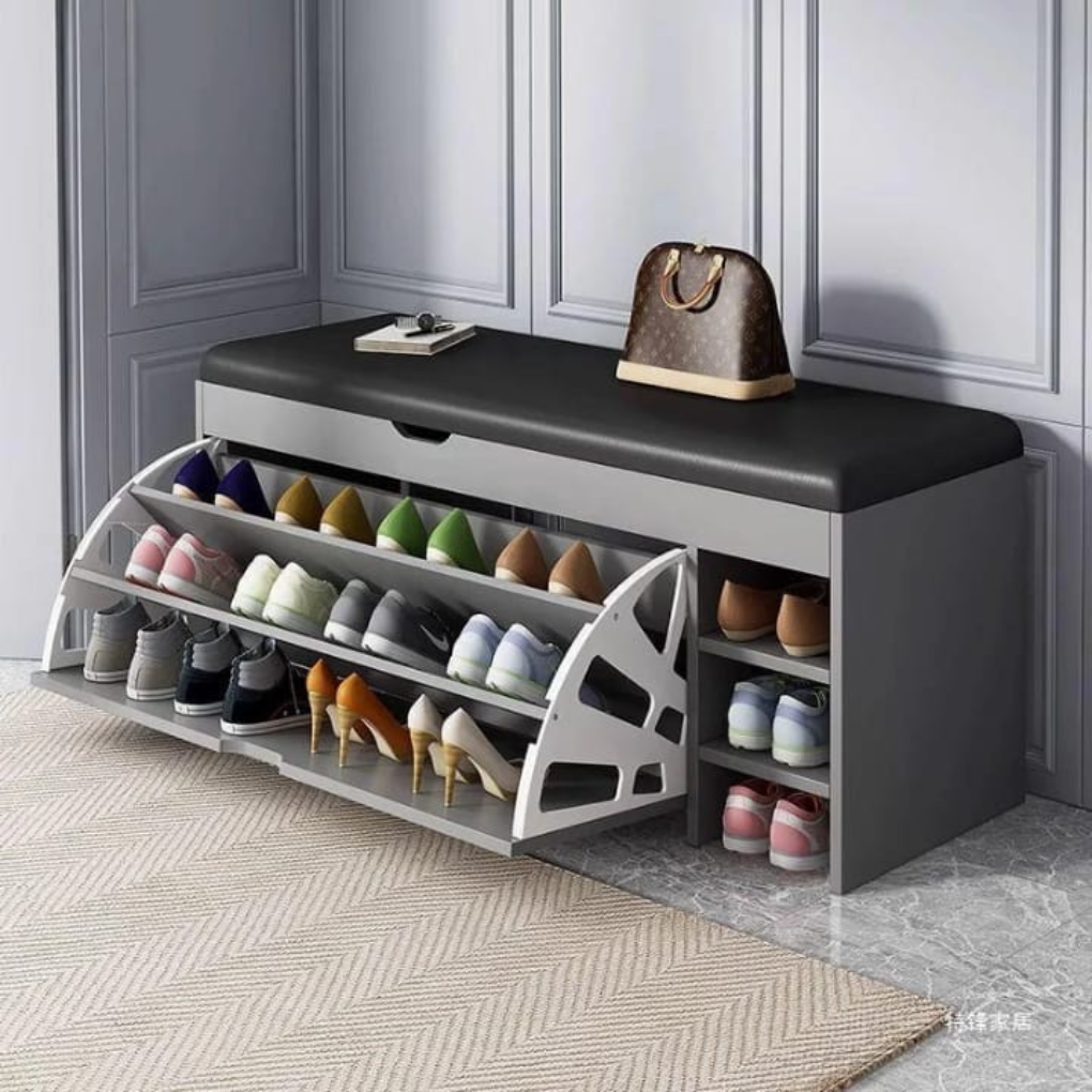 3-in-1 Shoe Cabinet with Bench