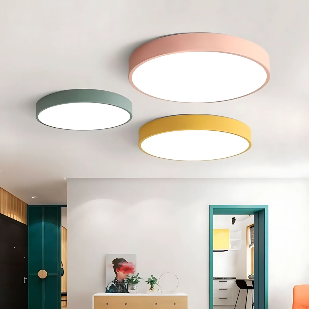 Delos Skandi Wooden Ceiling Lamp | Natural LED Design Light