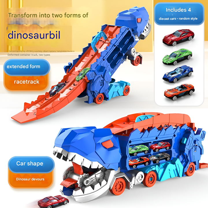 Dino City Transporter – Race Track & Transformable Truck
