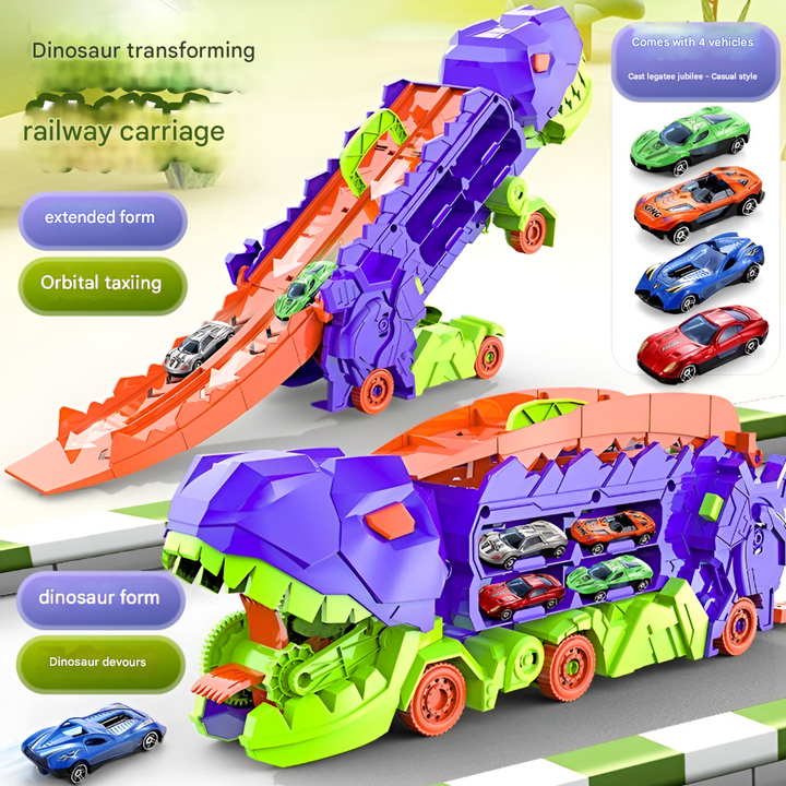 Dino City Transporter – Race Track & Transformable Truck