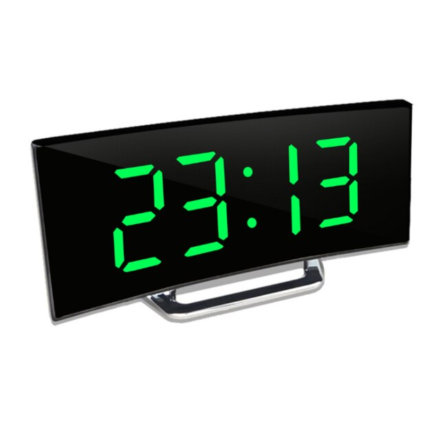 Digital Clock | LED Alarm Clock with Mirror | Automatic Dimming, No Glare | CurveClock