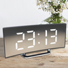Digital Alarm Clock | Curved LED Mirror Display | Automatic Dimming Function