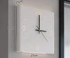 Quadratische Doppelseitige Wanduhr | Minimalistisches, beleuchtetes Design