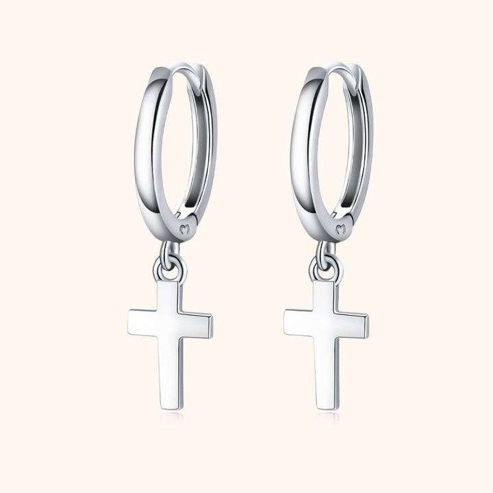 Earrings with Cross Pendant - Aurelia