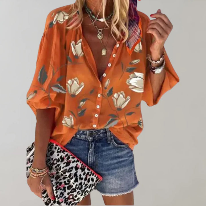 Summer Blouse with Floral Print – Fresh and Elegant Look for Warm Days