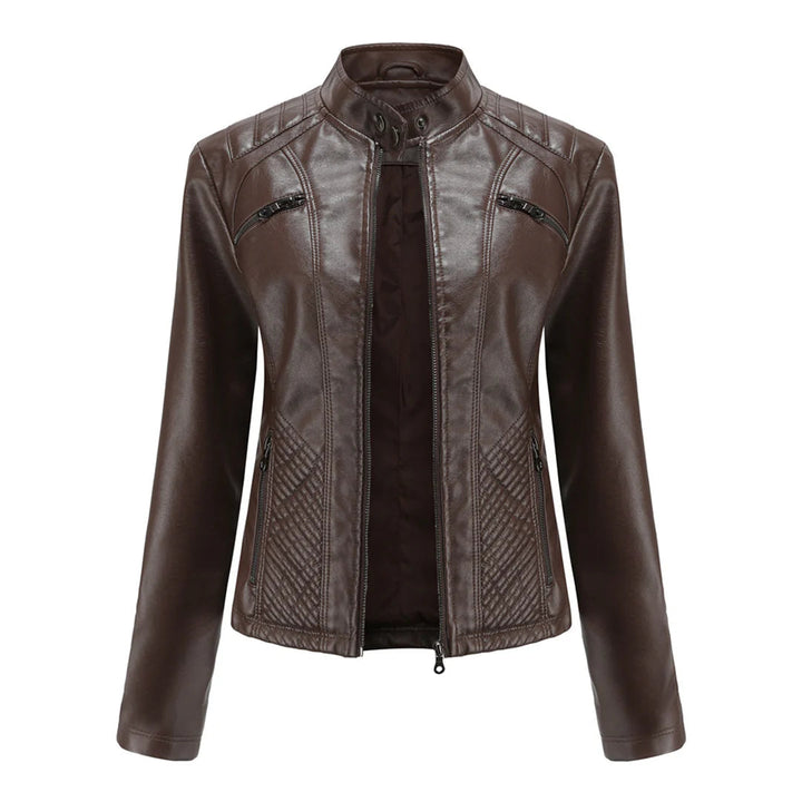 Stylish Faux Leather Women's Jacket