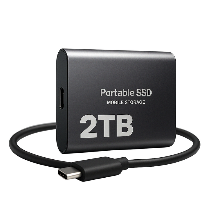 2 TB external SSD – portable, shockproof, high-speed storage drive