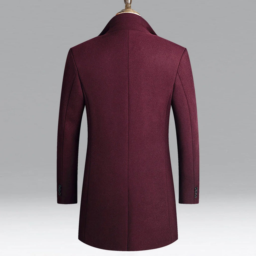 Men’s Elegant Wool Classic Coat Timeless Formal Layer