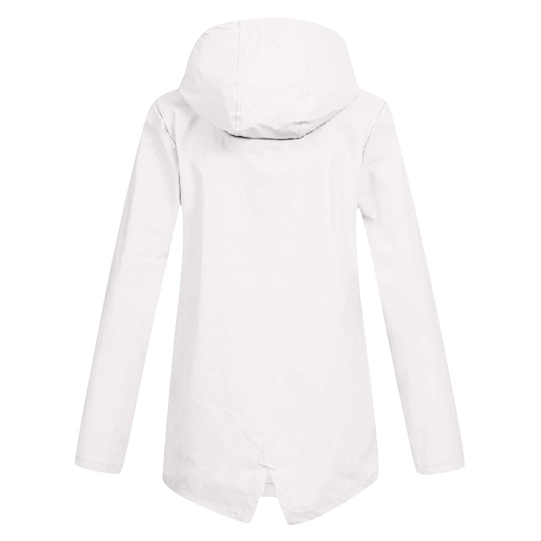 water-resistant Women's Mid-Length Jacket with Zipper