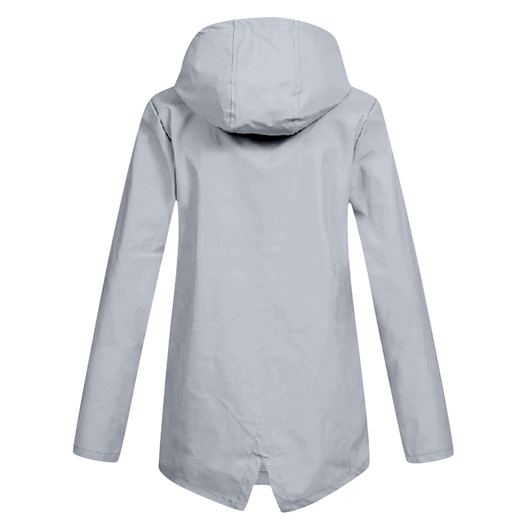 water-resistant Women's Mid-Length Jacket with Zipper