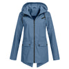 Waterproof Women's Mid-Length Jacket with Zipper