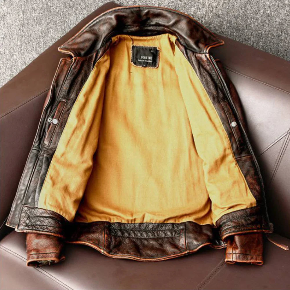 Retro Leather Jacket for Men
