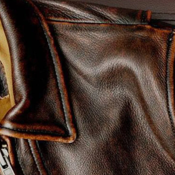 Retro Leather Jacket for Men