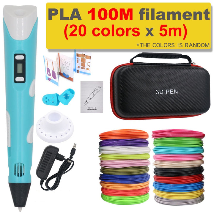 DIY 3D Printing Pen with 200M of PLA Filament, Gift for Children