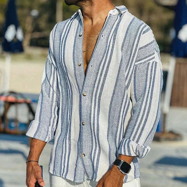 Men's Long Sleeve Striped Shirt