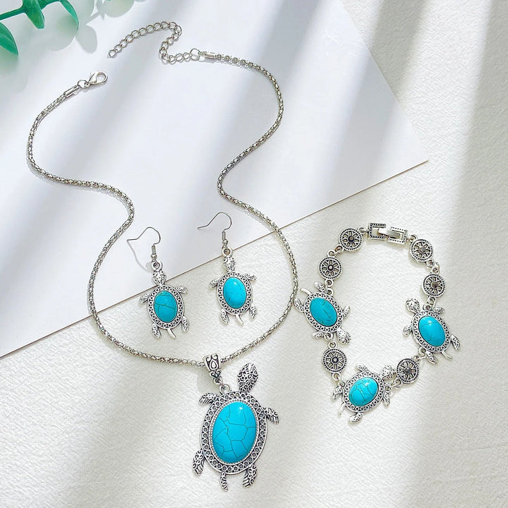 Turquoise Turtle Jewellery Set