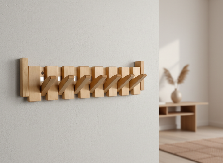 Kleshenger HarmonyCoat Piano – Creative Wooden Coat Rack for Hallway and Entrance
