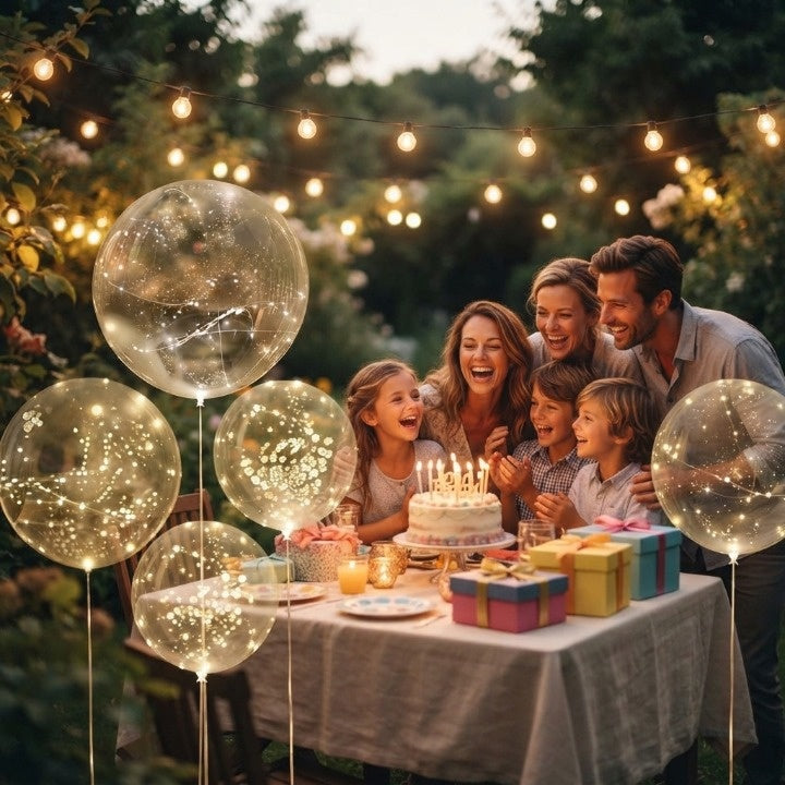 LED balloon set (pack of 10) – warm light, no mains connection required, for any occasion