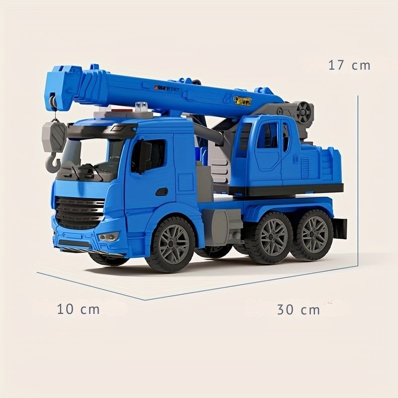 Crane Truck Toy with Light and Sound – Movable Arm for Construction Role Play