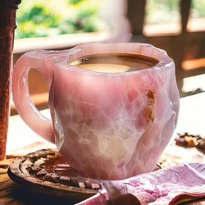 Handmade mineral crystal mug