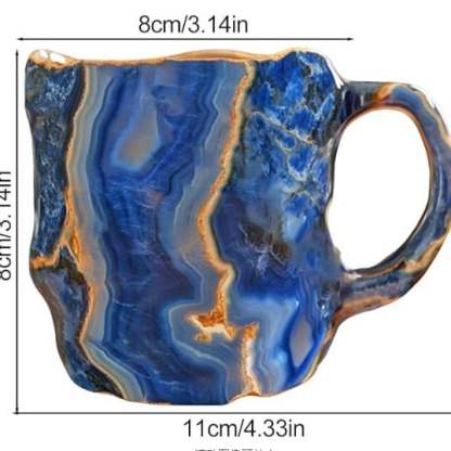Handmade mineral crystal mug