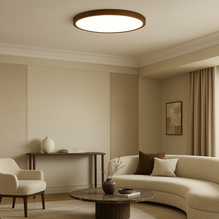 Dark Wood Ceiling Lamp