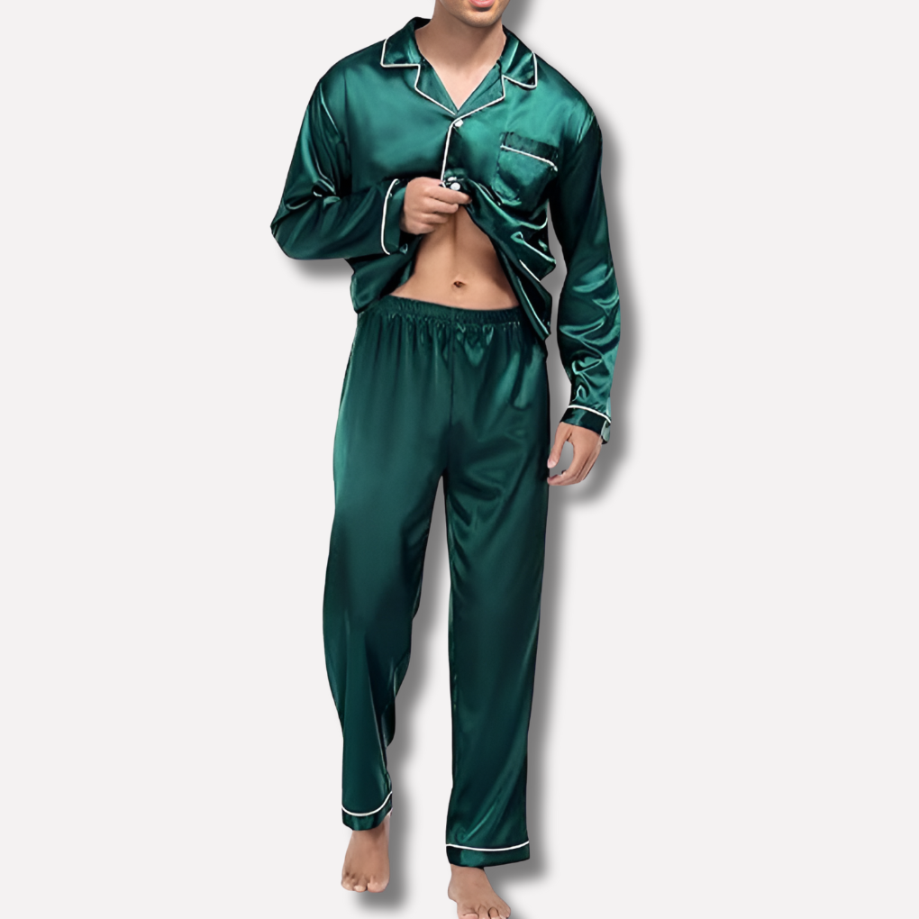 Men’s Satin-Silk Pajama Set