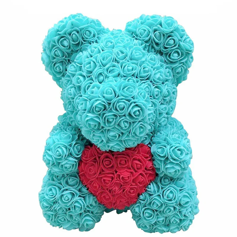 VivaBloom Romantic Rose Bear | Elegant Handmade Rose Bear for Loving Moments
