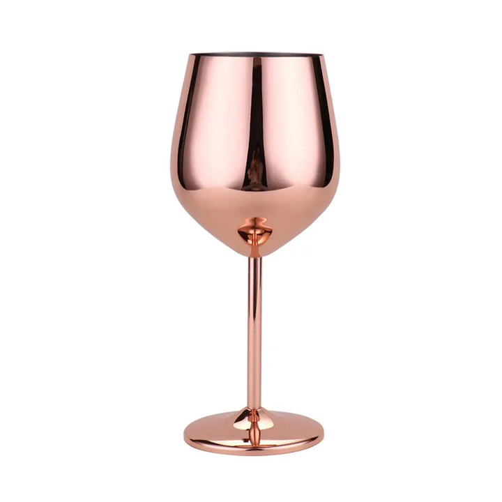 Stainless Steel Wine Glass with Mirror Finish for Everyday Use