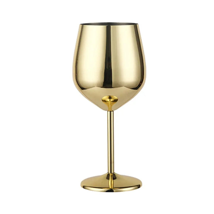 Stainless Steel Wine Glass with Mirror Finish for Everyday Use