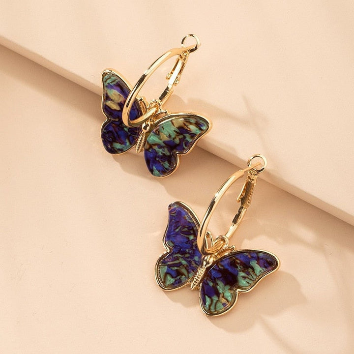 Butterfly Earrings with Colourful Details