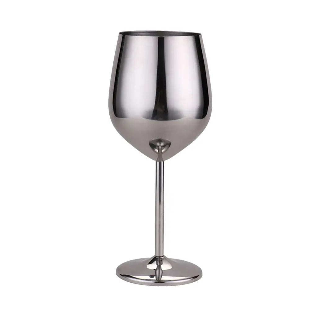 Stainless Steel Wine Glass with Mirror Finish for Everyday Use