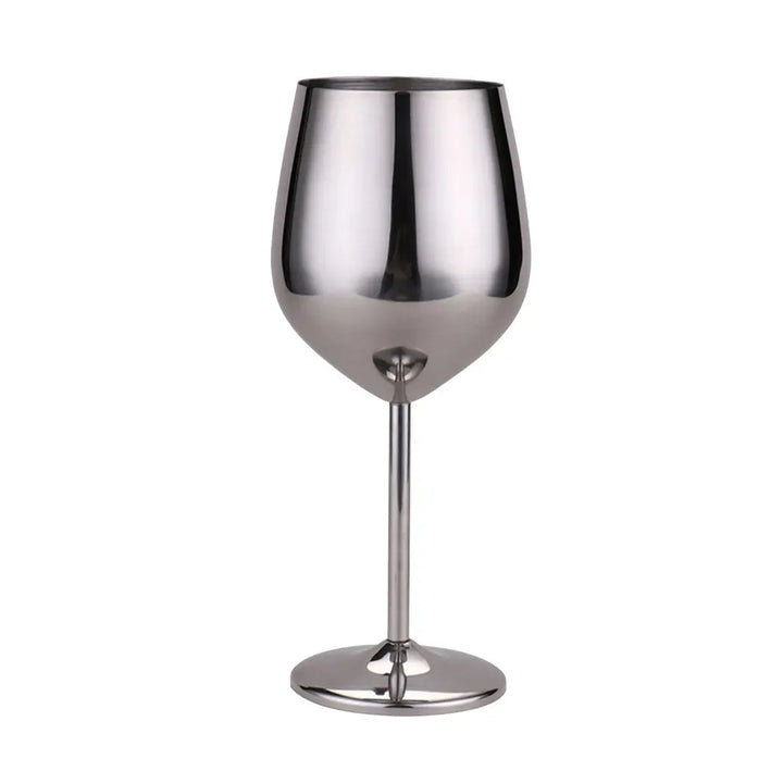Stainless Steel Wine Glass with Mirror Finish for Everyday Use