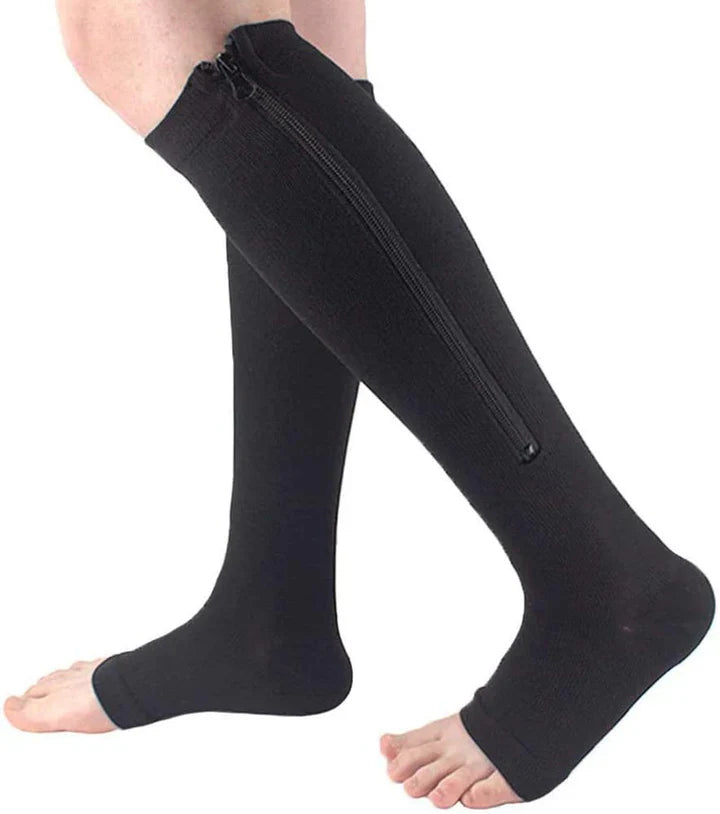 Comfortable Support Stockings with Zipper – Easy Relief for Tired Legs