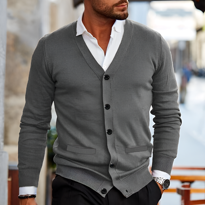 Cotton Men's Cardigan in Casual Style