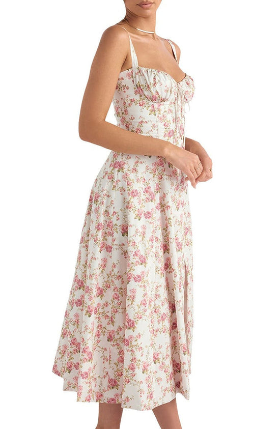 Floral Waist-Shaping Dress