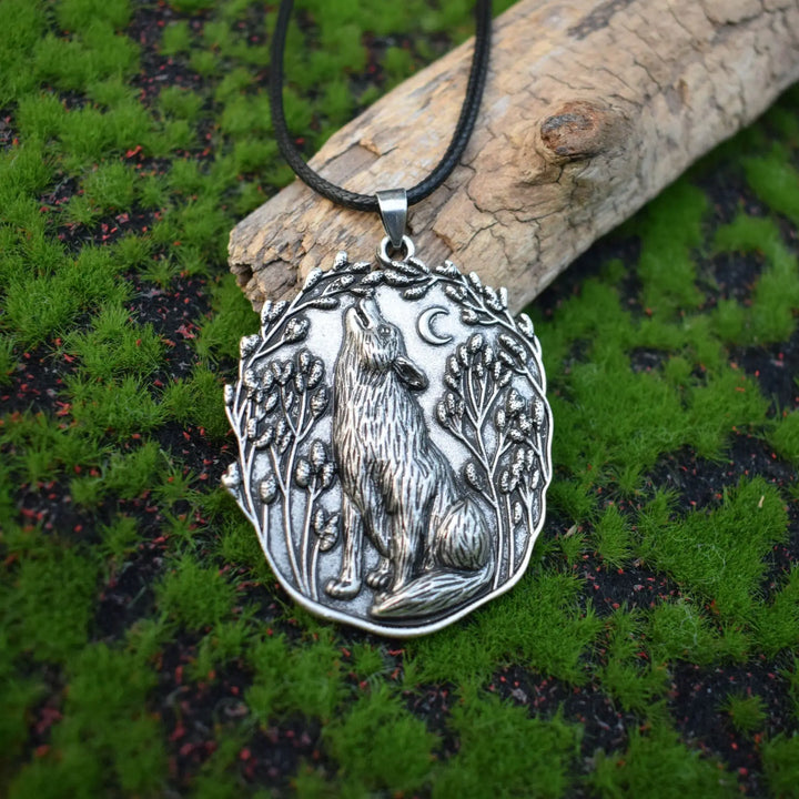 Moon Wolf Pendant Spirit Animal Pendant