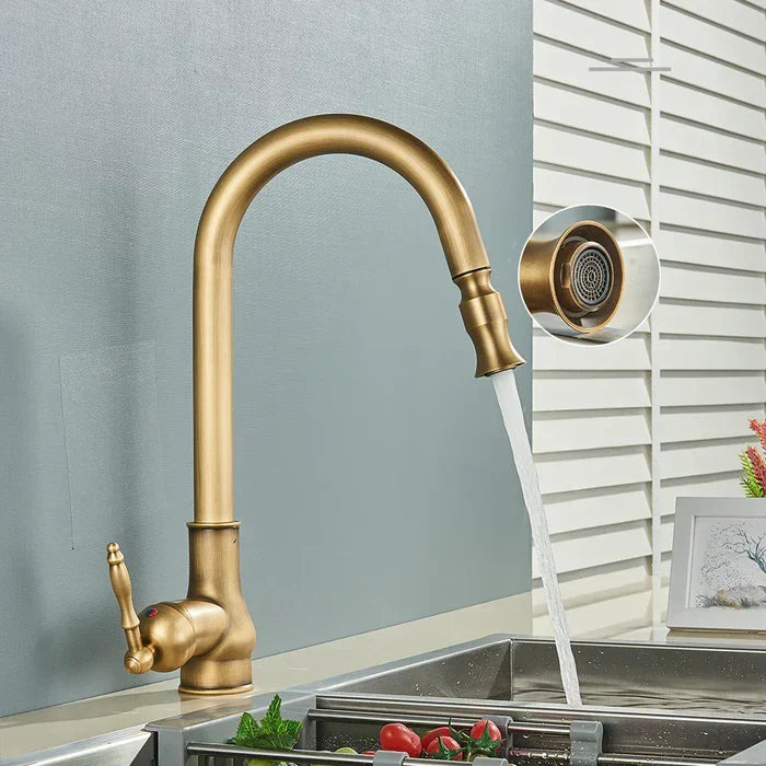 TimelessFlow - Antique Brass Kitchen Tap