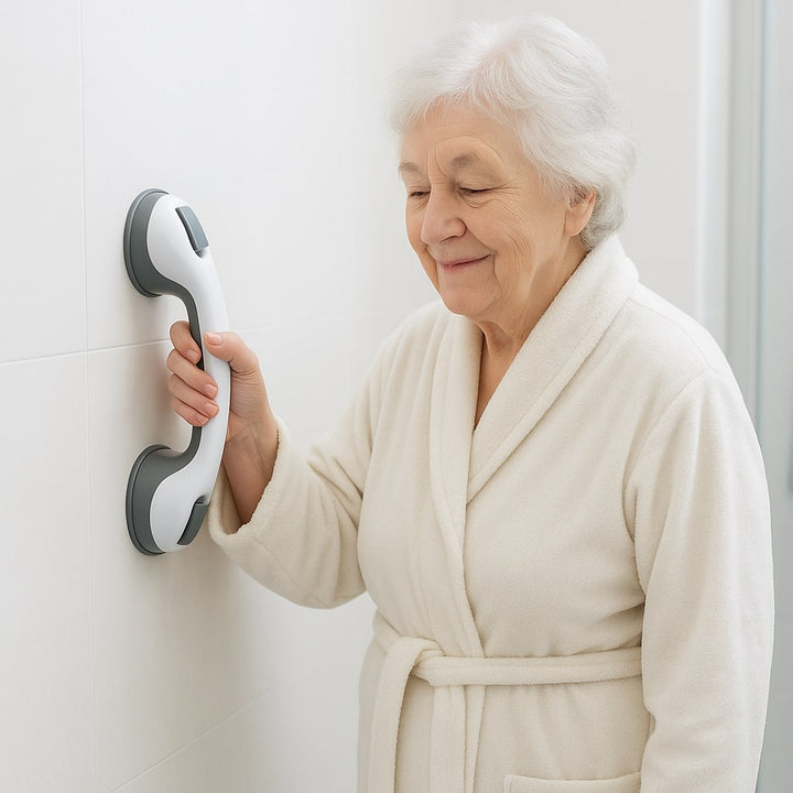 Bathroom Grab Bar | No Drilling | Strong Suction Cup Mount