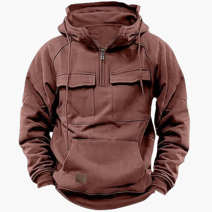 Men’s Half-Zip Hoodie with Chest Pockets