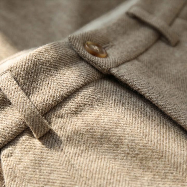 Herringbone Slim-Cut Trousers - Martin