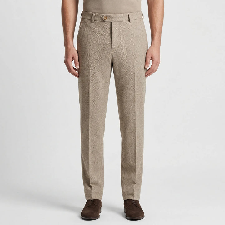 Herringbone Slim-Cut Trousers - Martin