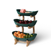 Multi-Tier Wooden Fruit Stand - Modern Fruit Bowl