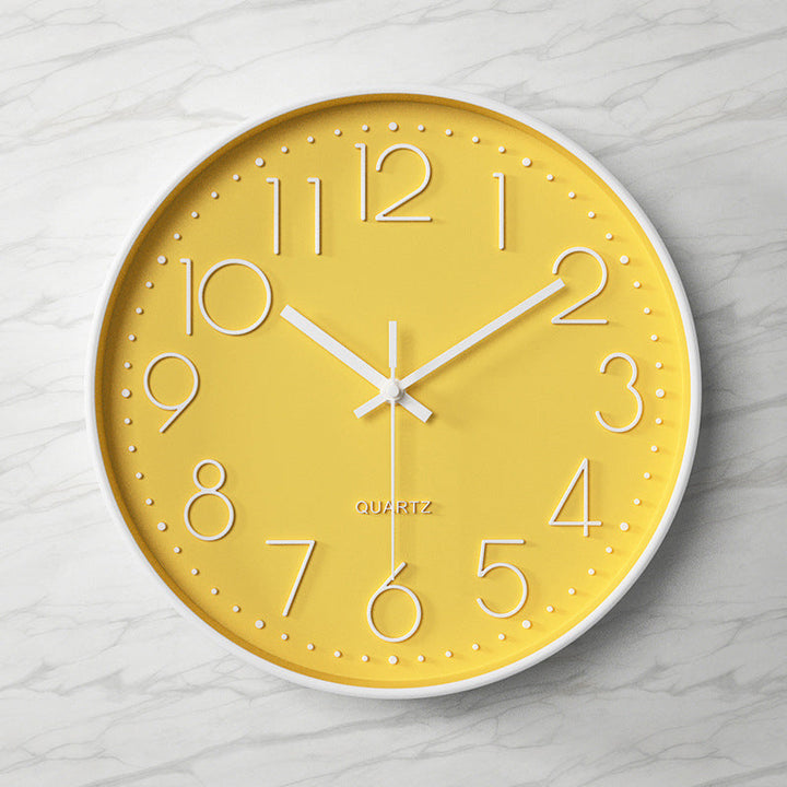 Elegant, Silent Wall Clock with Raised Numbers