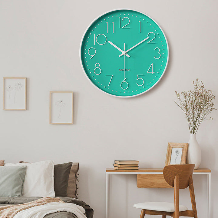 Elegant, Silent Wall Clock with Raised Numbers