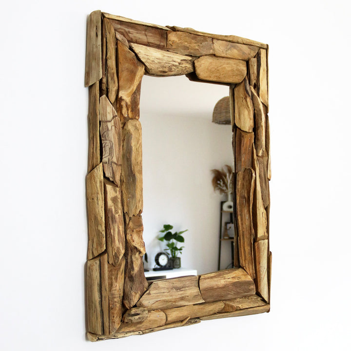 Rectangular Reclaimed Teak Wall Mirror