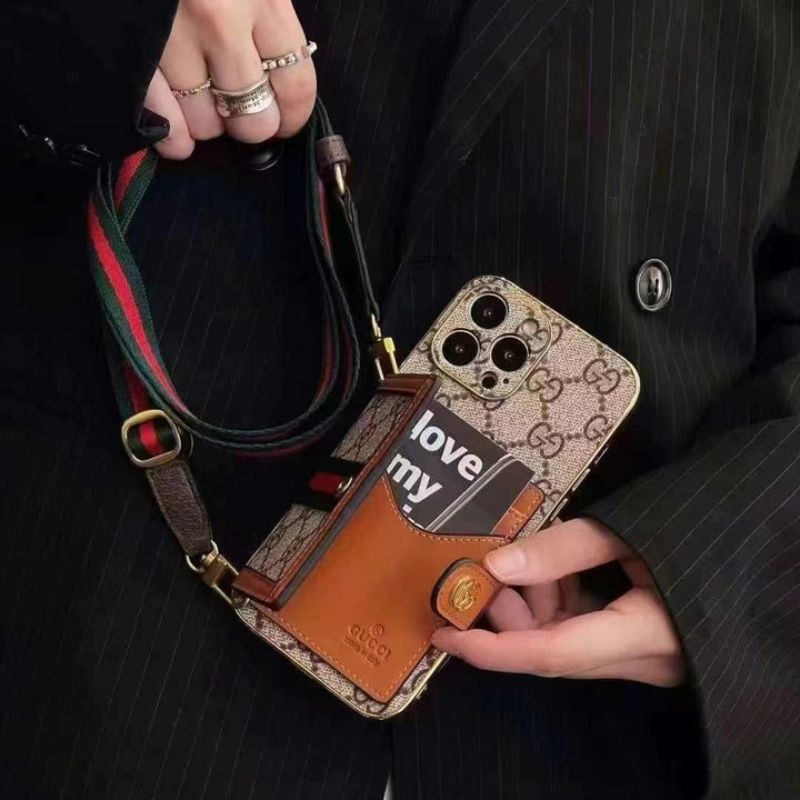 Luxury iPhone Case with Shoulder Bag
