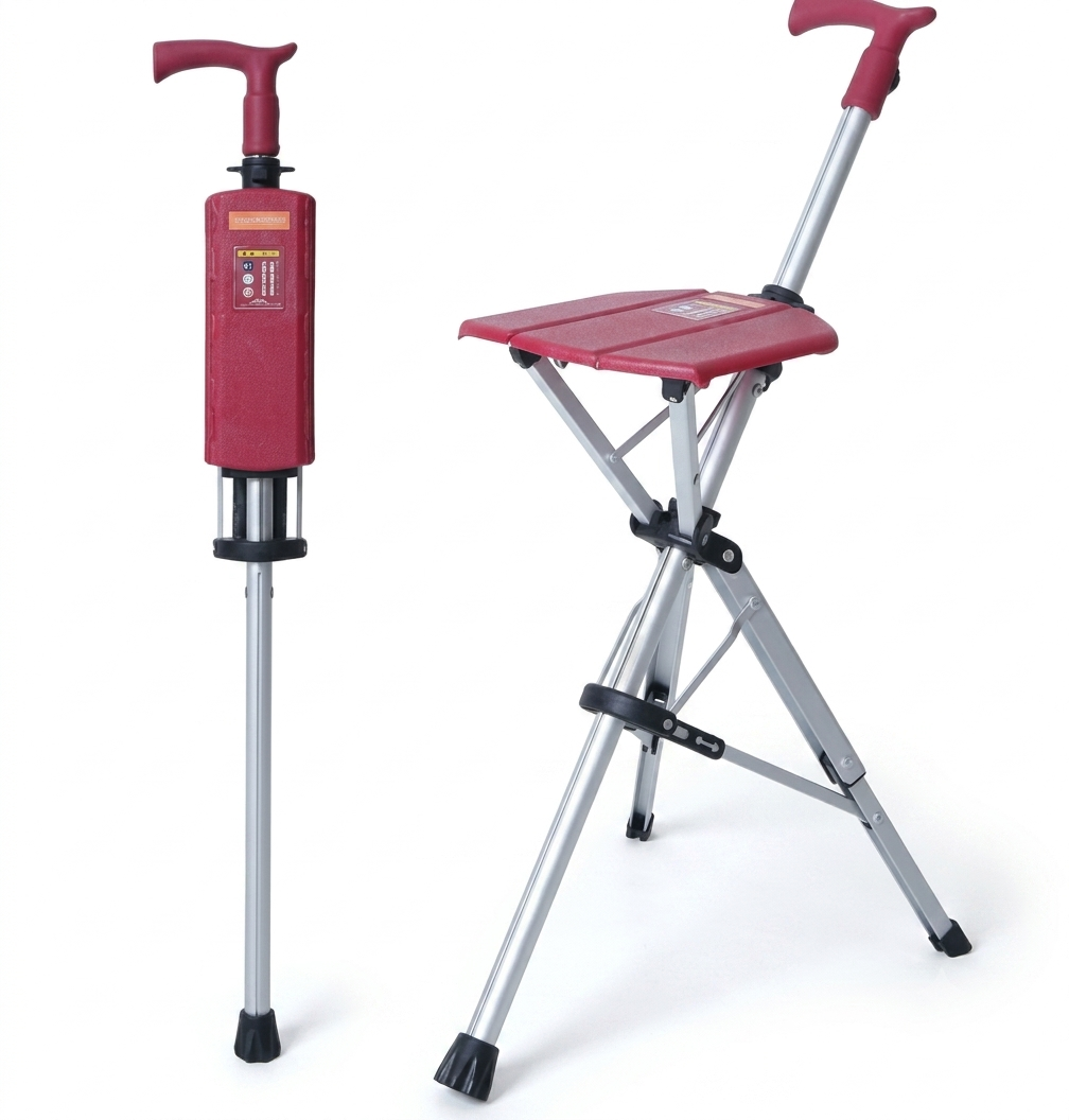 CrutchSeat - Folding Stool for Comfort - Lightweight and Portable