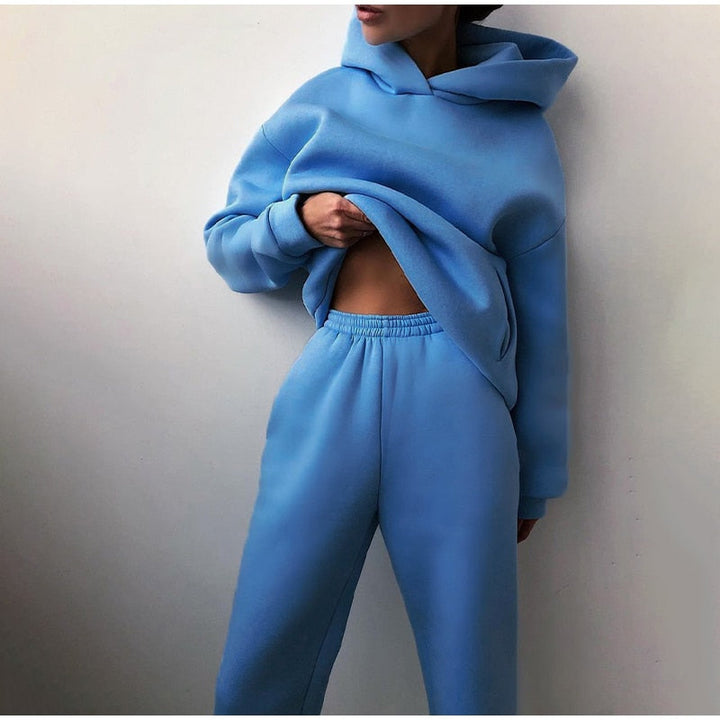 Women's Jogger Set | 2-Piece: Hoodie & Trousers with Stretch Waistband